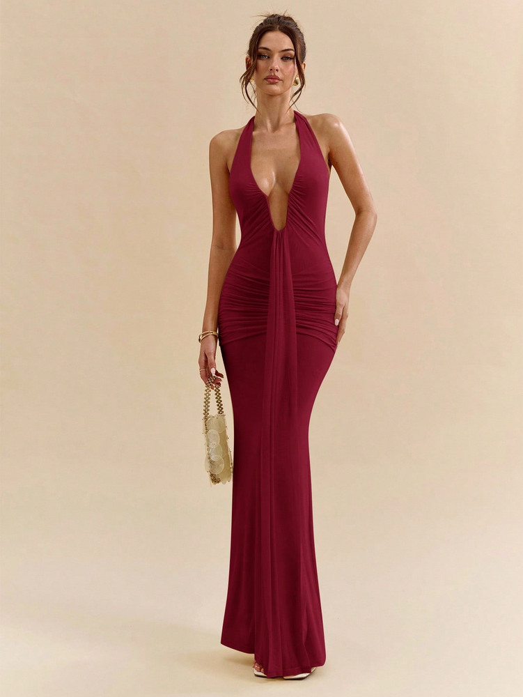 Messina Dress - Burgundy