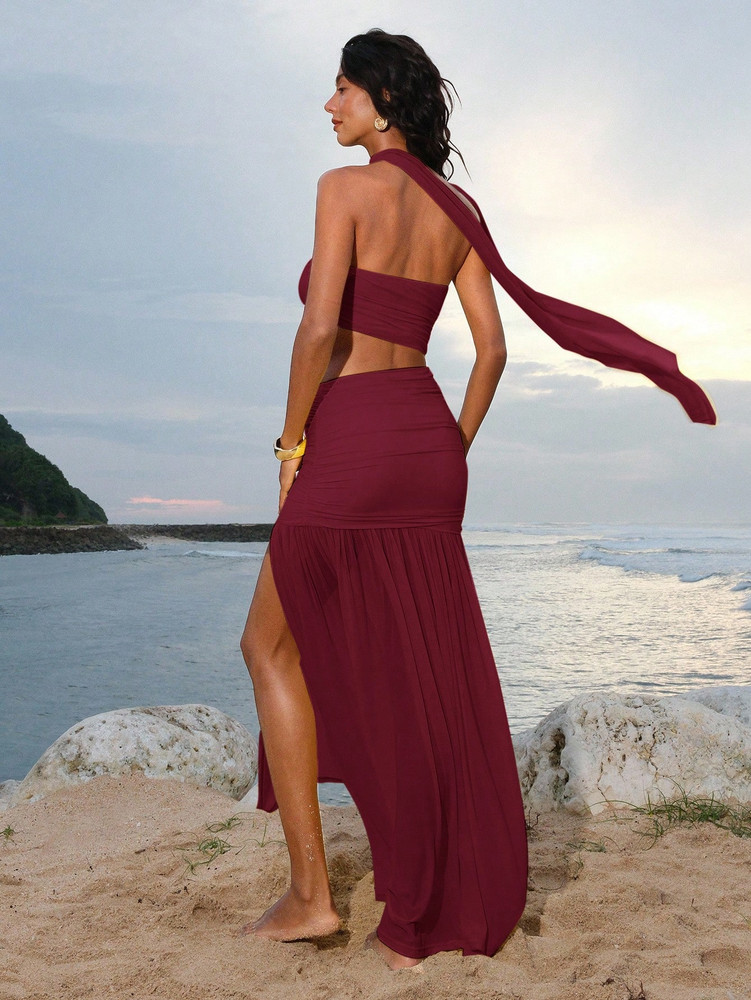 Carlita Dress - Burgundy