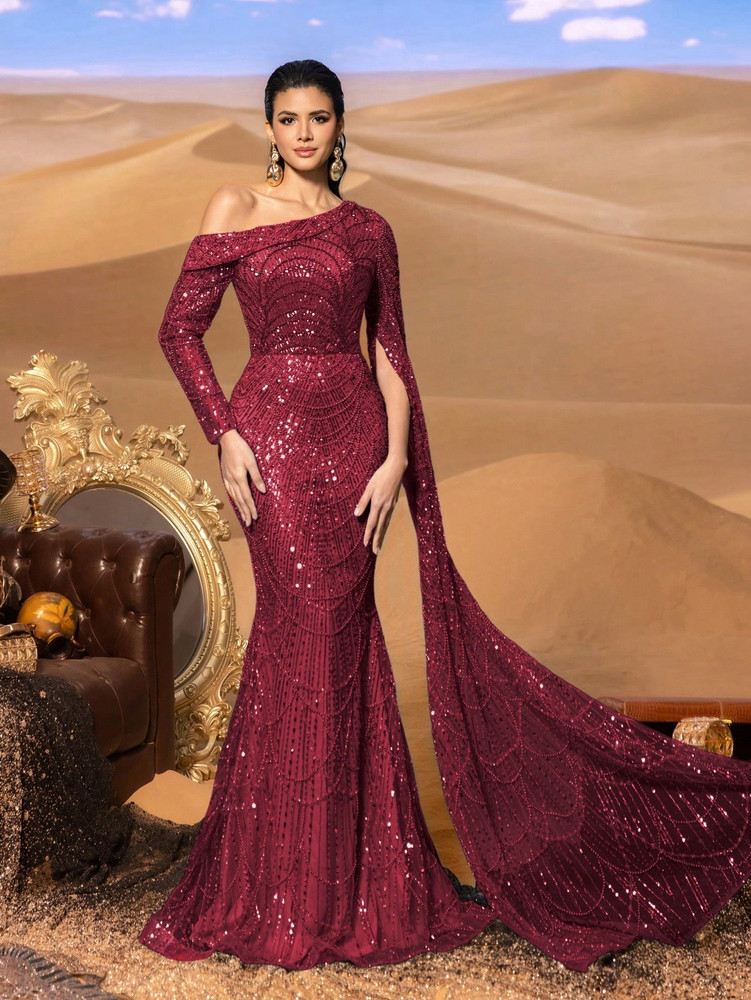Boston Gown - Burgundy