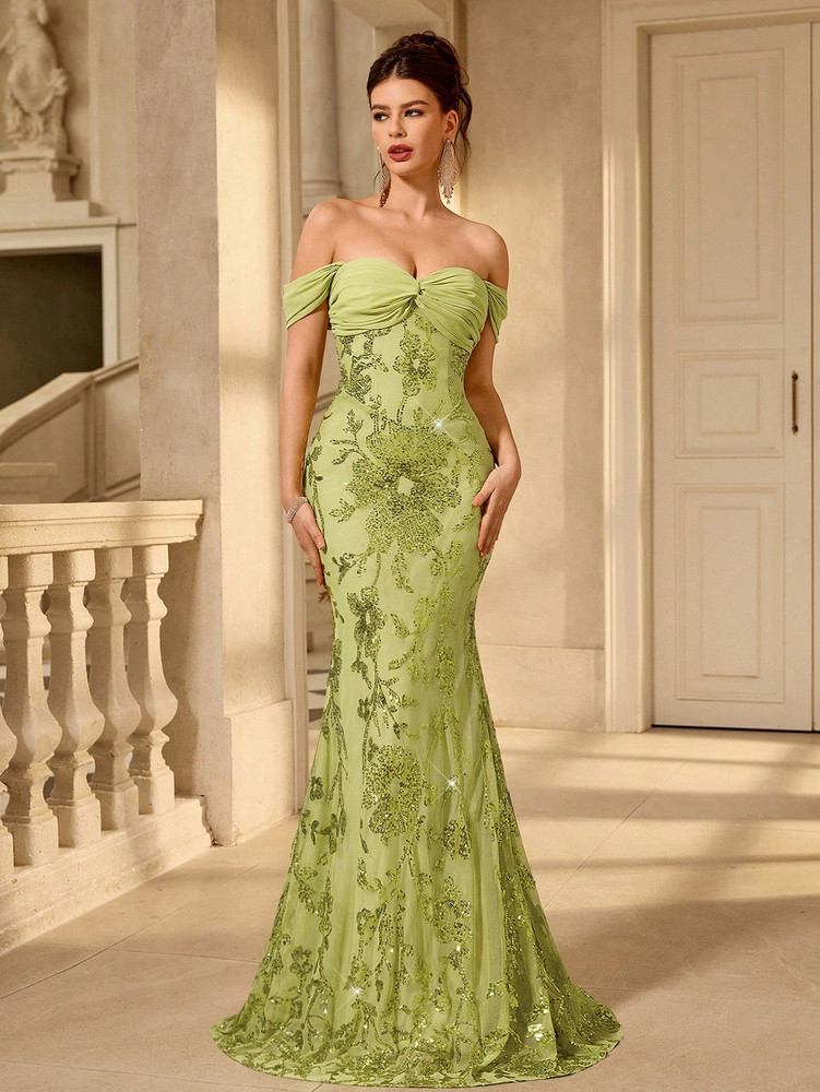 Franklin Gown - Lime Green