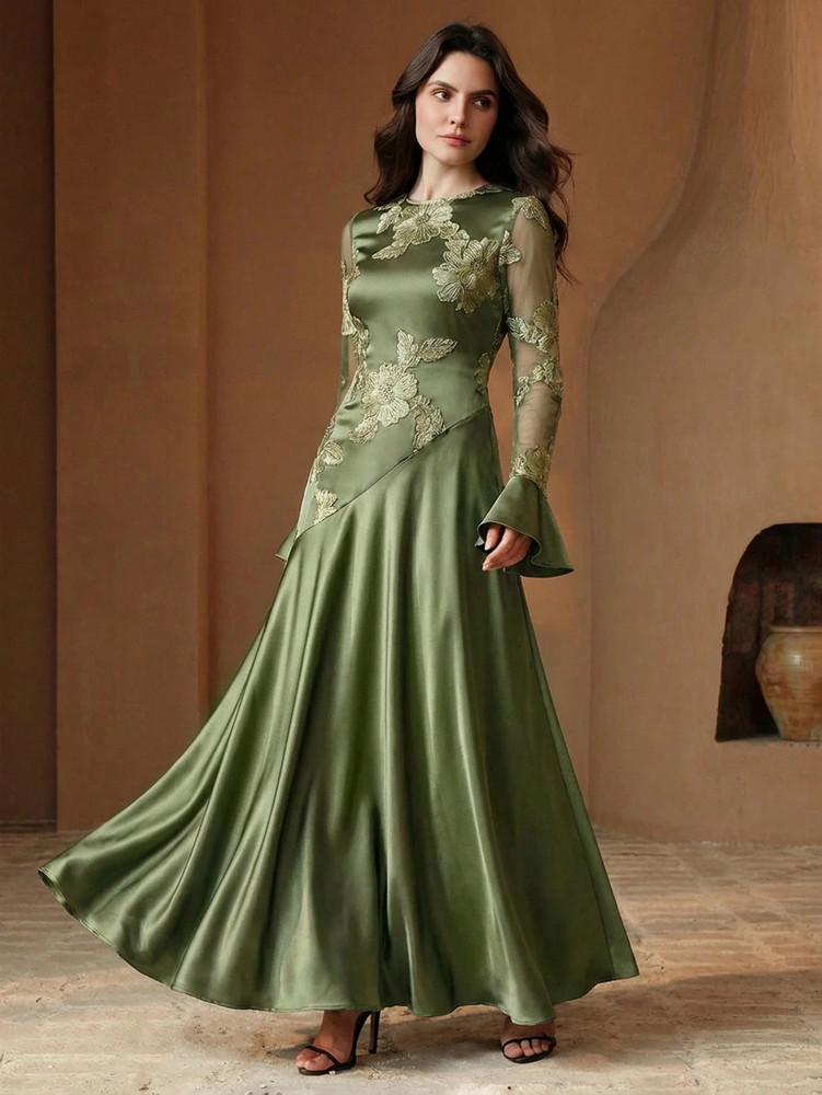 Anise Gown - Olive Green