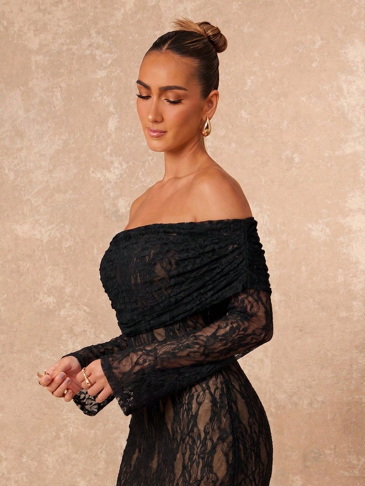 Jamie Dress - Black/Nude