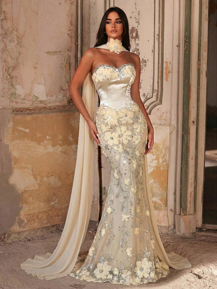 Virginia Gown - Pastel Yellow