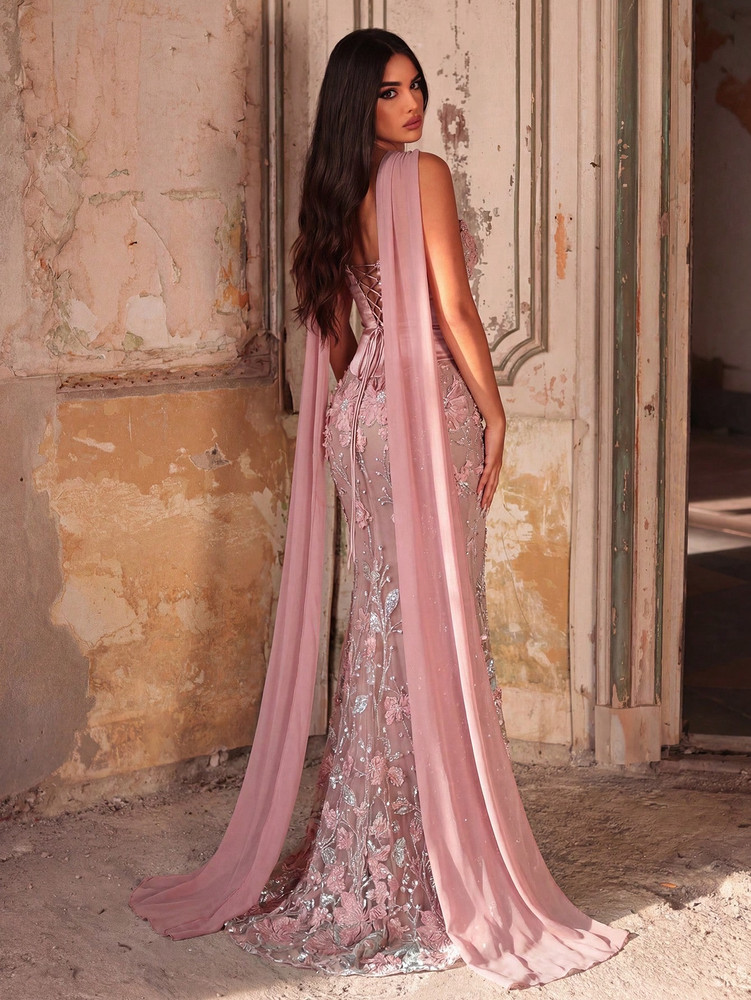 Virginia Gown - Dusty Pink