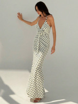 Maisy Gown - White/Black