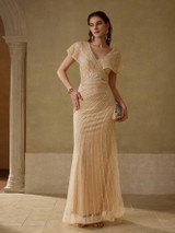 Jennifer Couture Gown - Champagne Jennifer Couture Gown - Champagne