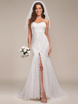 Carol Bridal Gown - White/Nude