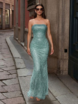 Bia Gown - Seafoam Blue