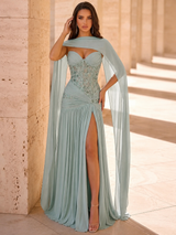 Celine Gown - Grey Green