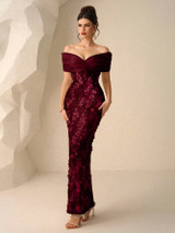 Jazz Dress - Wine Red