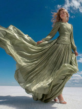 Melania Gown - Olive Green