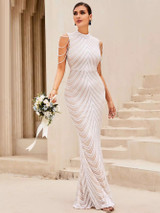 Milena Gown - Nude/White