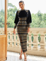 Layla Dress - Black/Gold