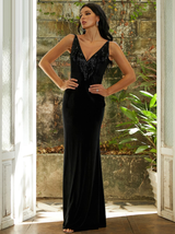 Siren Gown - Black Velvet