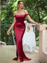 Colonia Gown - Wine Red