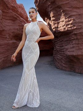 Sunday Gown - White/Nude