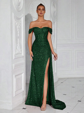 Tyra Gown - Emerald Green