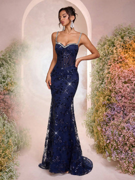 Paris Gown - Navy Blue