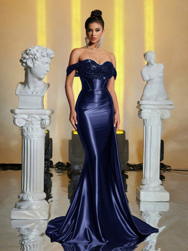 Myla Gown - Navy Blue