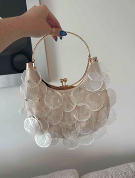 Capiz Shell Purse - Cream