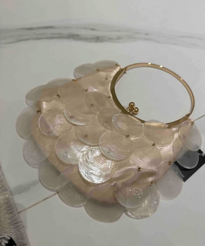 Capiz Shell Purse - Cream