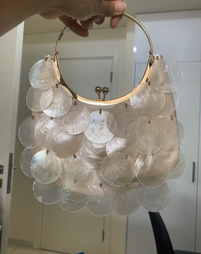 Capiz Shell Purse - Cream