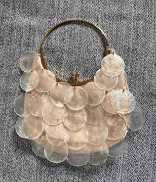 Capiz Shell Purse - Cream