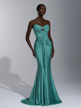 Shelly Gown - Aqua Green