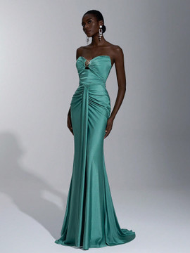 Shelly Gown - Aqua Green