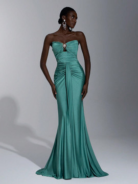 Shelly Gown - Aqua Green