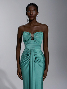 Shelly Gown - Aqua Green