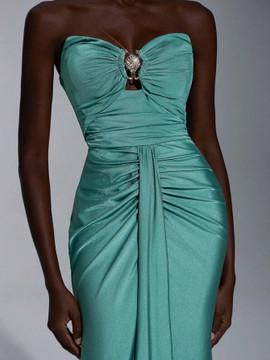 Shelly Gown - Aqua Green