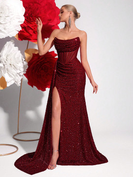 Joanna Gown - Burgundy