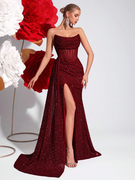 Joanna Gown - Burgundy