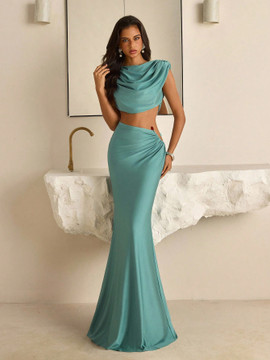 Marlee Two Piece Set - Aqua Green