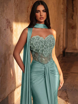 Azira Gown - Teal Blue