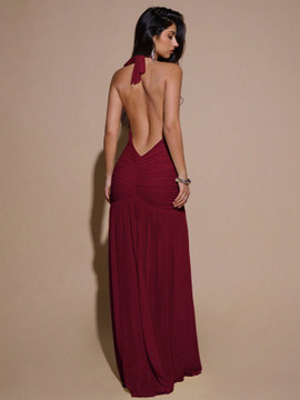 Bisou Dress - Wine Red
