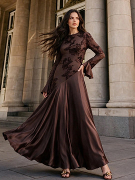 Anise Gown - Coffee Brown