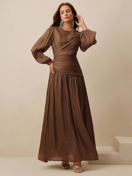 Melania Gown - Coffee Brown