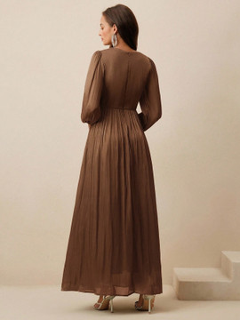 Melania Gown - Coffee Brown