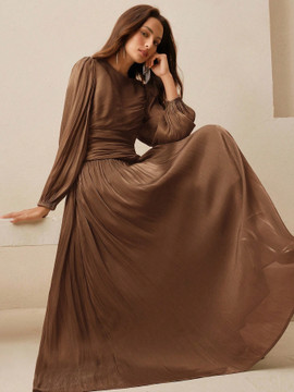 Melania Gown - Coffee Brown