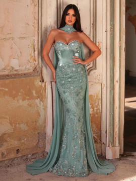 Virginia Gown - Teal Blue