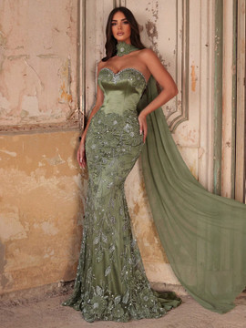Virginia Gown - Olive Green