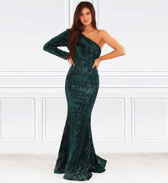 Lacey Gown - Emerald