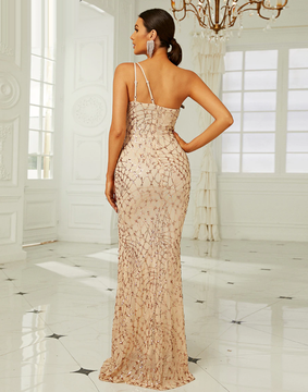 Carmen Gown - Nude /Gold