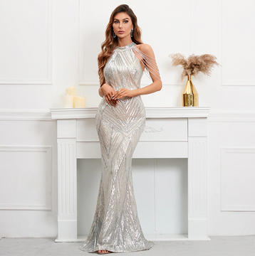 Whitney Gown - Silver