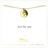 Letter Disc Necklace - Gold - C