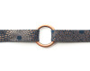 Starburst Blue and Bronze Leather Bracelet