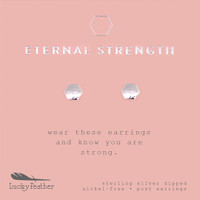 Eternal Strength Hexagon Earrings