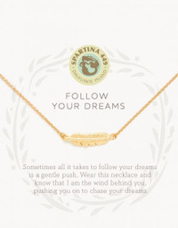 Follow Your Dreams Necklace Gold